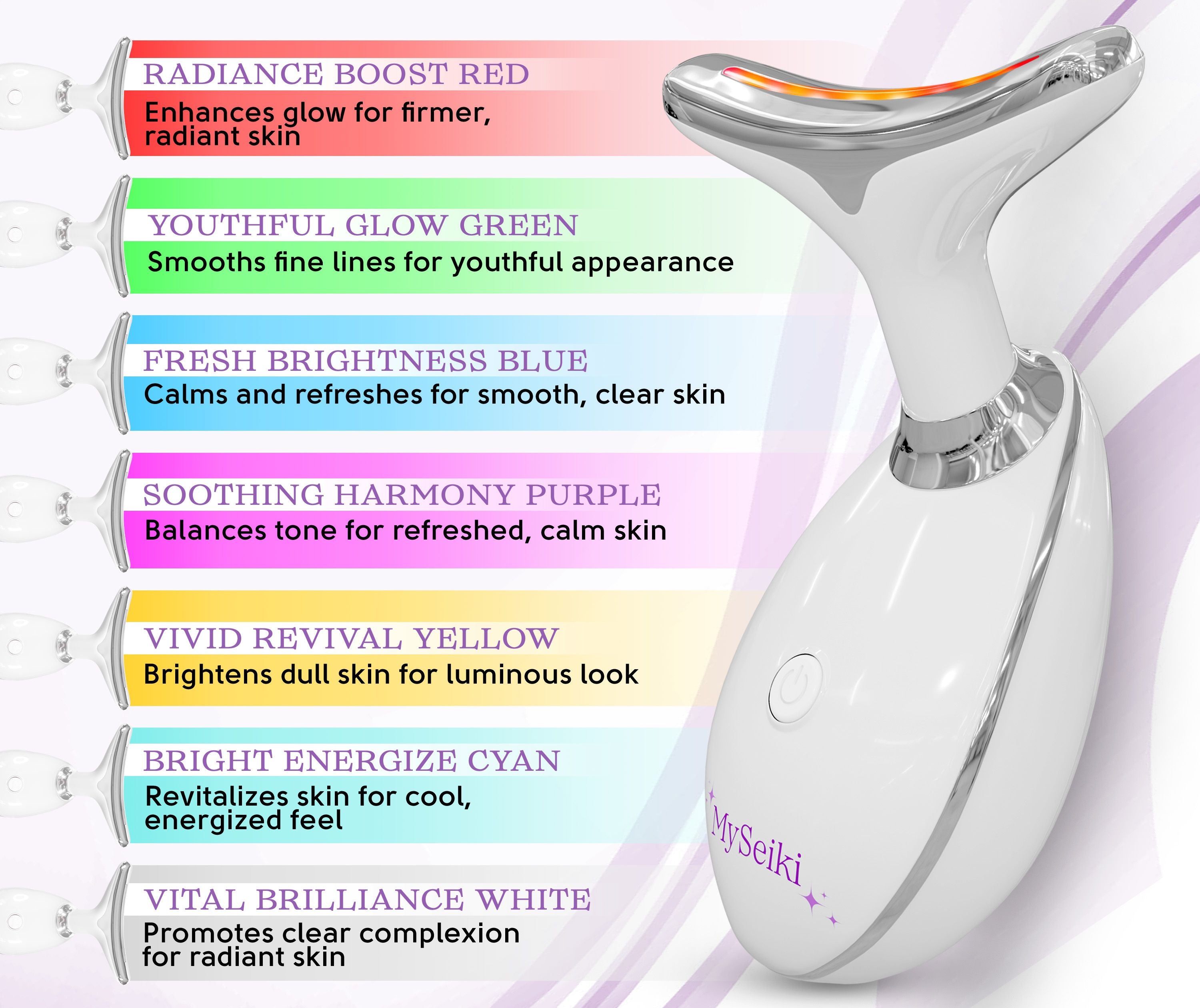 7-LED face massager /LED face sculptor /facial LED massager /LED skin massager /face lifting device /LED beauty tool /facial sculpting tool /LED skincare device /face /contour massager /portable face massager
